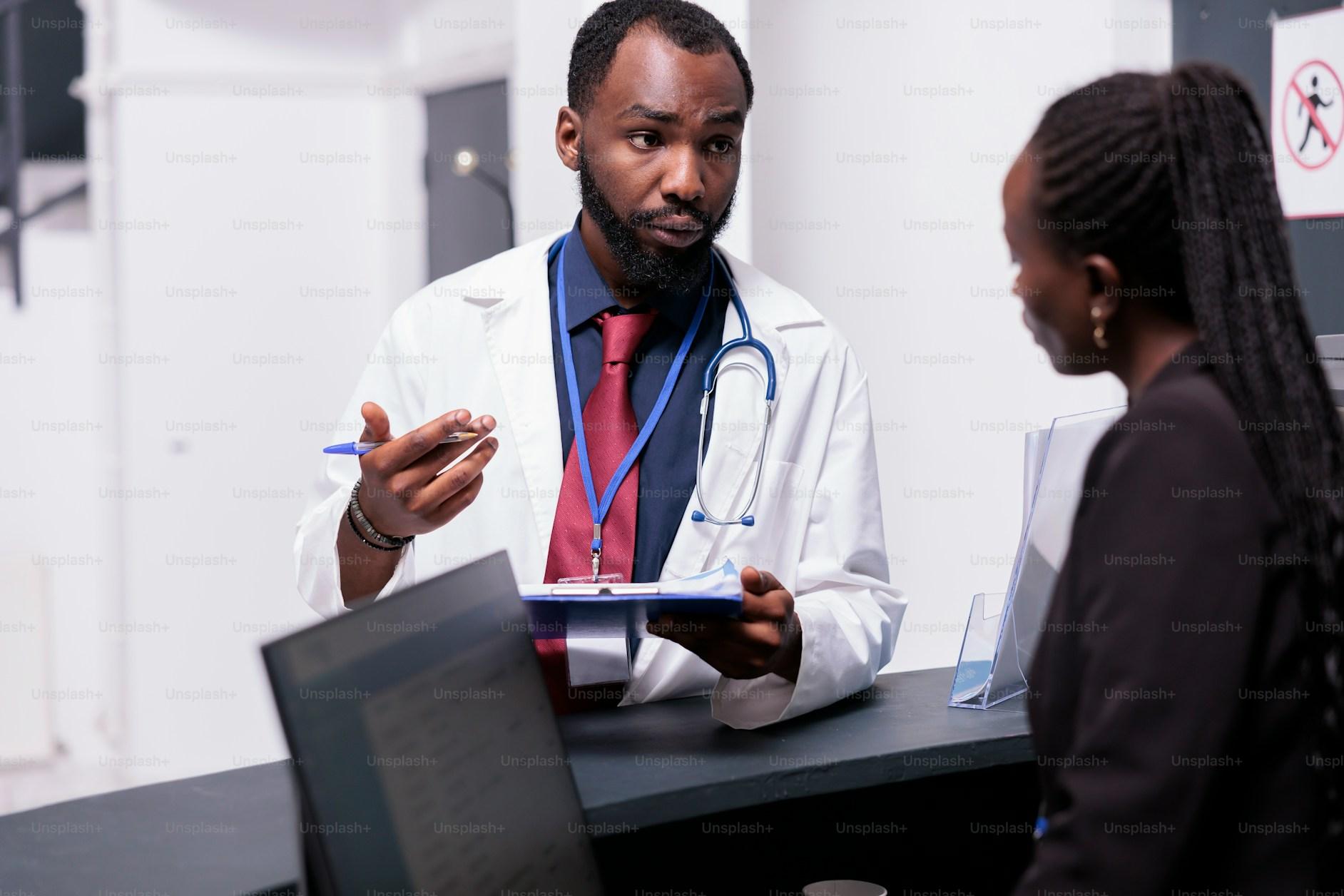 Doctor in teleconsultation